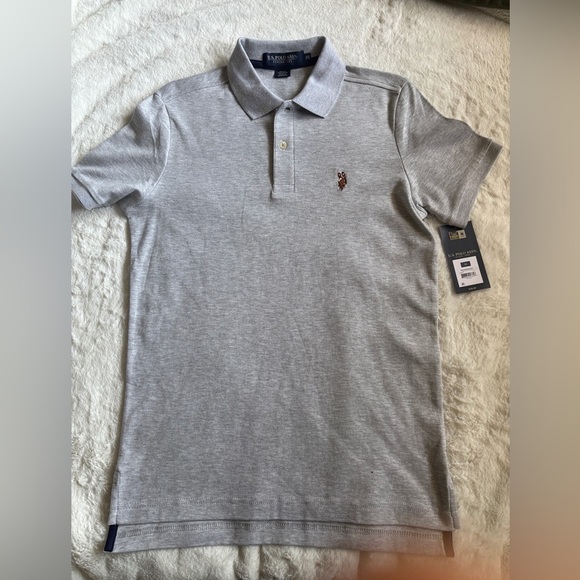 U.S. Polo Assn. Light Gray Polo Shirt - Picture 1 of 8